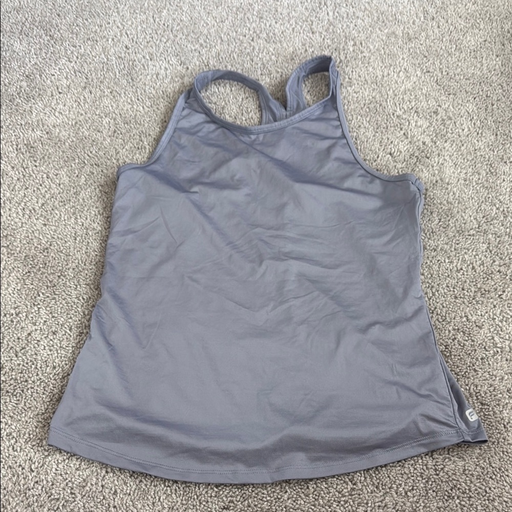 Gray Racerback Tank Top